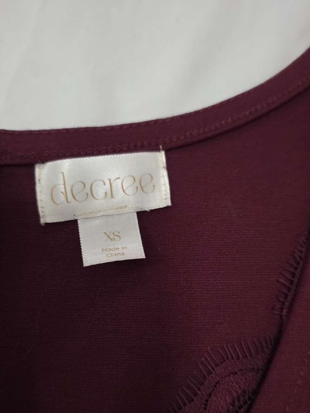 Decree Plum Lace-Trim Midi Sheath Dress Size XS - Picture 3 of 7